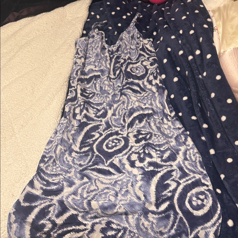 Victoria's Secret Blue and White Maxi Dress
